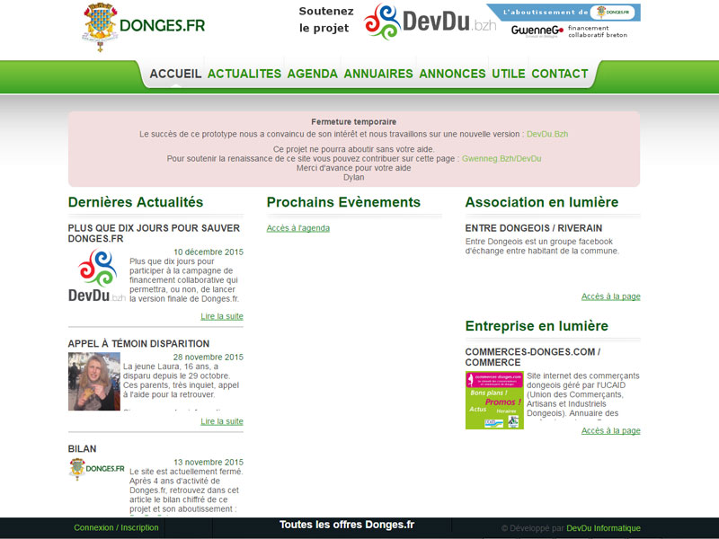 actuaalités de la ville de Donges