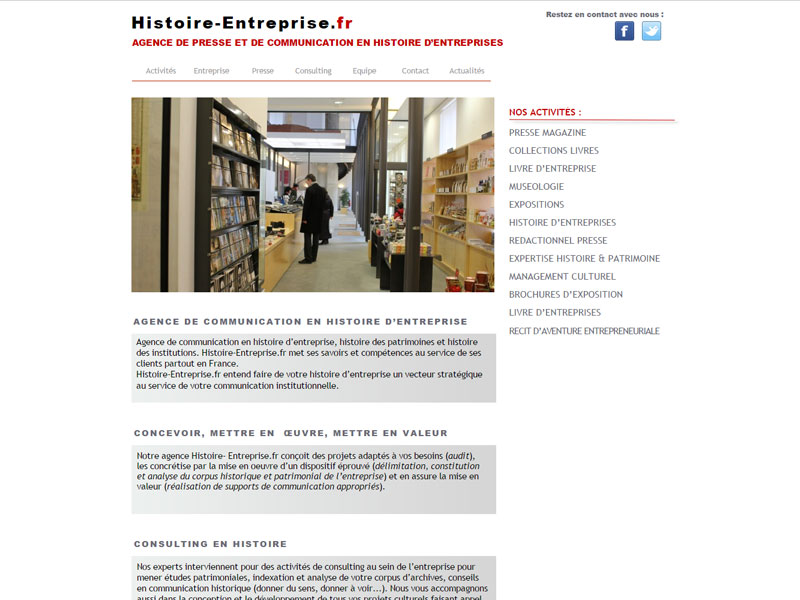 Agence de presse et de communication en histoire d'entreprise