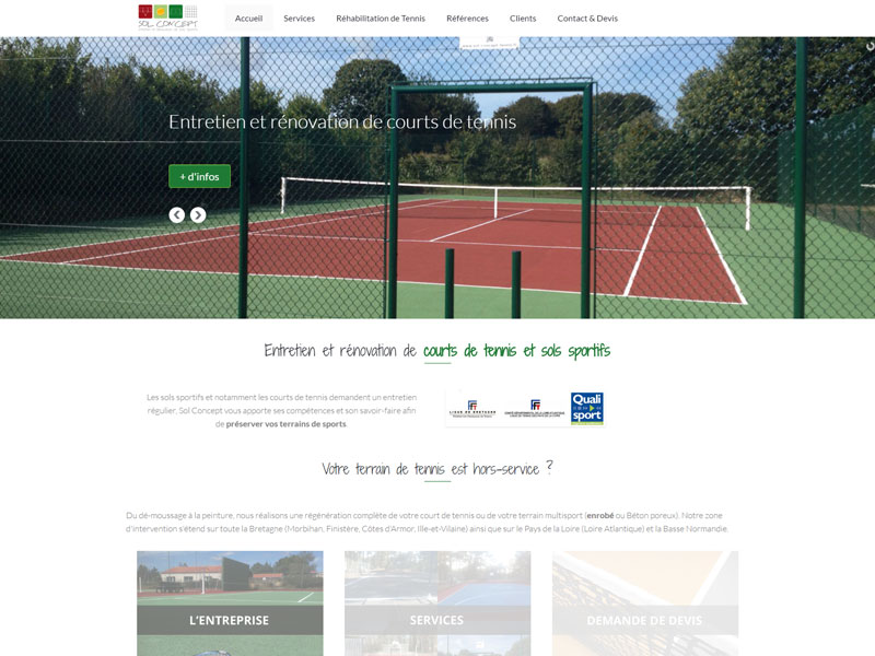 entretien et rénovation de cours de tennis