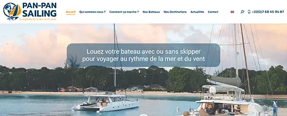 miniature du site internet Pan-Pan sailing